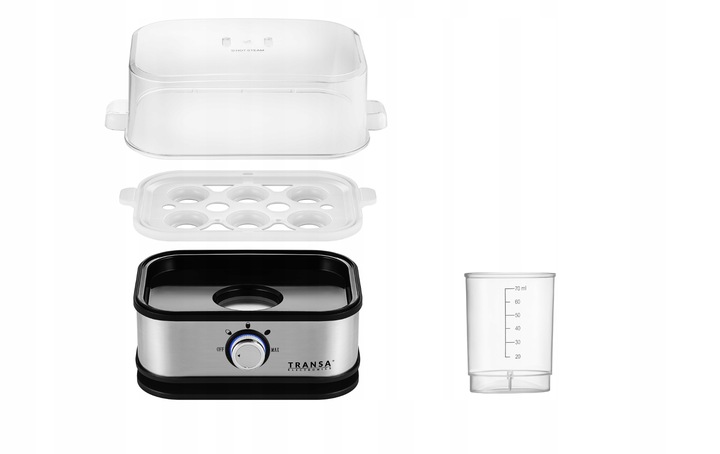 Jajowar do gotowania 6 JAJEK 3 STOPNIE POZIOMU TWARDOŚCI AUTOMAT TIMER