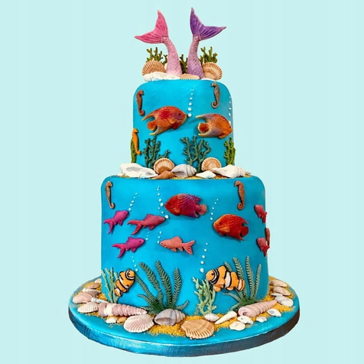 Forma silikonowa do masy cukrowej AKWARIUM Rybki