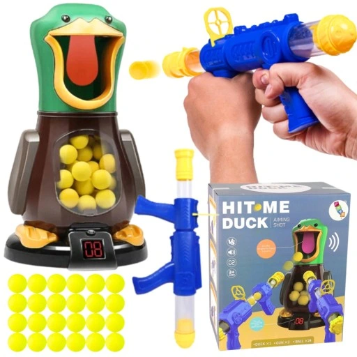 GŁODNA KACZKA STRZELANIE DO CELU 2 PISTOLETY KULKI