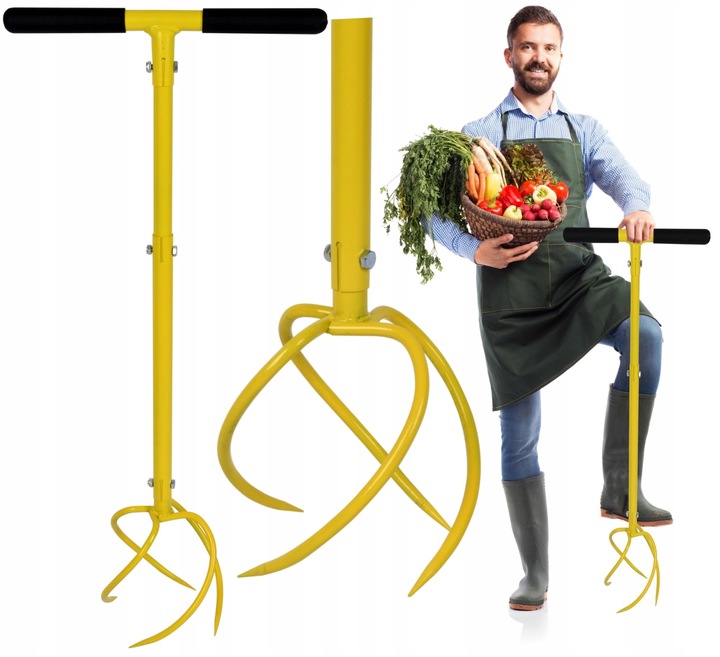 Kultywator ręczny Spulchniacz gleby Ogrodowy Sadownik Aerator Usuwa