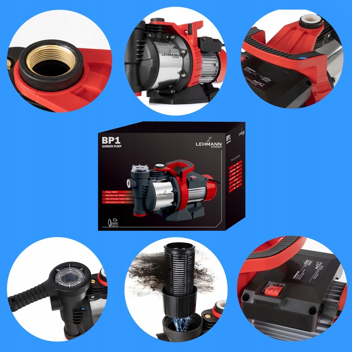 POMPA DO WODY BRUDNEJ CZYSTEJ HYDROFOR SZAMBA ŚCIEKÓW 3600l/h 900W