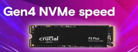 DYSK SSD CRUCIAL P3 PLUS M.2 2280 PCIe Gen4 NVMe 4TB CT4000P3PSSD8