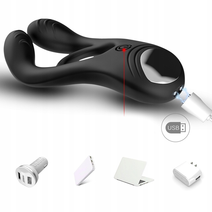 WIBRUJĄCY PERŚCIEŃ NA PENISA RING WIBRATOR DLA PAR nakładka DO ŁECHTACZKI