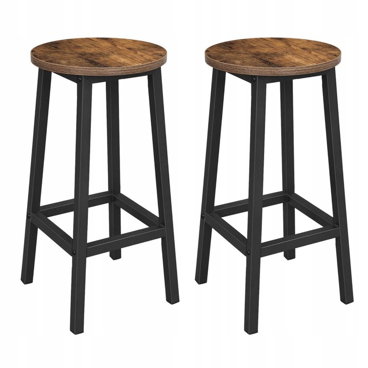 HOKER barowy KRZESŁO do baru TABORET rustykalny stołek do kuchni BRĄZ