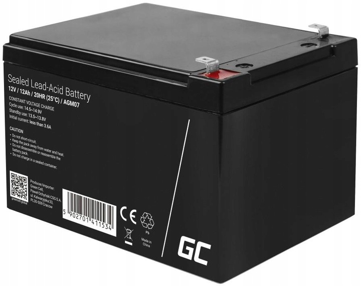 AKUMULATOR AGM VRLA GREENCELL do UPS 12V 12Ah