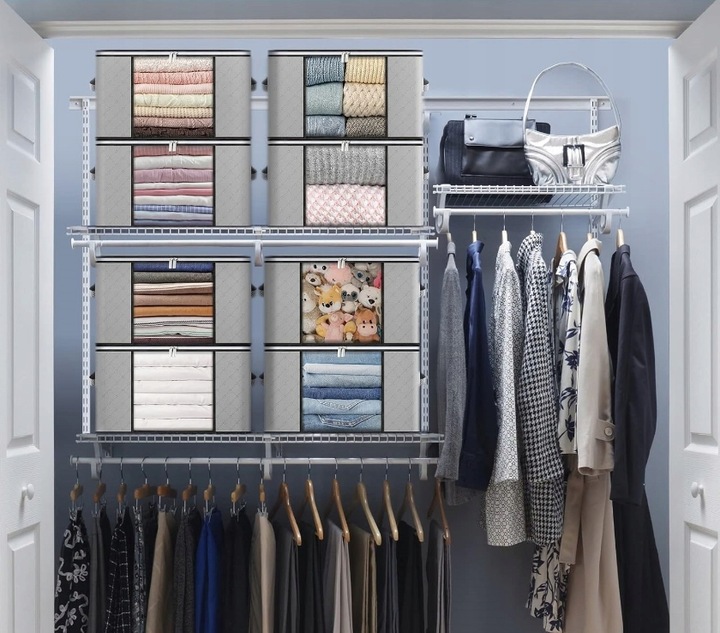 6X TORBA DO PRZECHOWYWANIA UBRAŃ ORGANIZER PUDEŁKA DO SZAFY POJEMNIKI