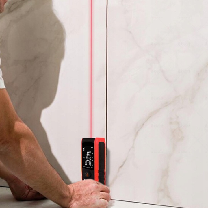 DALMIERZ LASEROWY 50M KĄTOMIERZ CYFROWY MIERNIK POZIOMICA LASEROWA LED
