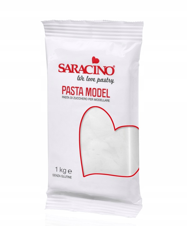 Saracino Masa cukrowa Biała do figurek na tort lukier plastyczny 1kg