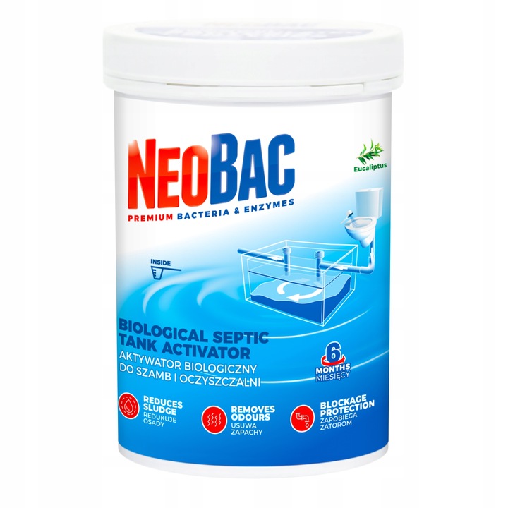 BAKTERIE do SZAMBA OCZYSZCZALNI EKO NOWE USUWAJĄ ZAPACH KOŻUCH na ROK