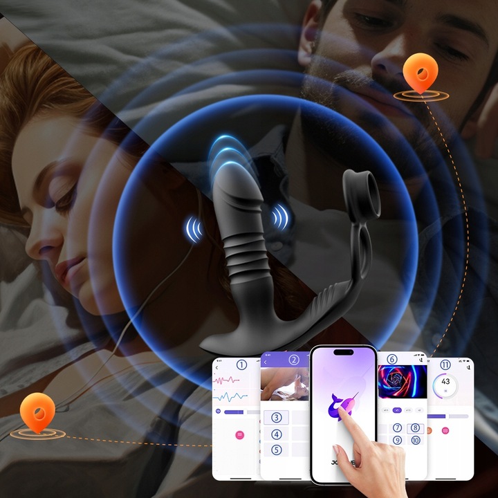 Zdalnie sterowany masażer prostaty z aplikacją