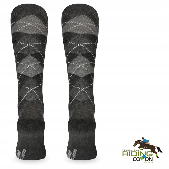 Klasyczne podkolanówki jeździeckie w romby SPDJ