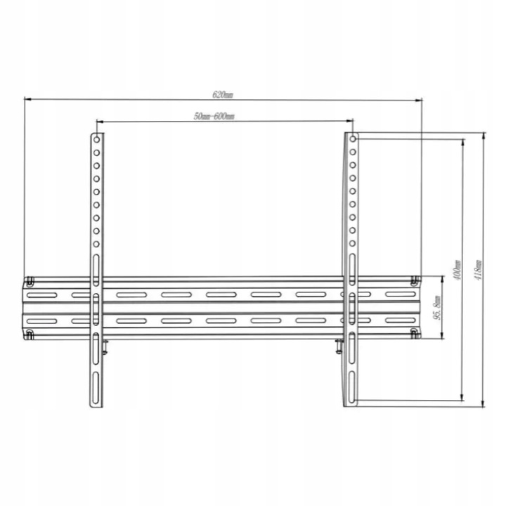 UNIWERSALNY UCHWYT TV SLIM WIESZAK DO TELEWIZORA PŁASKI SCIENNY 32-75 CALI