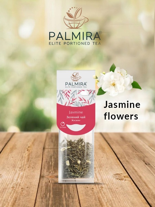 Herbata zielona liścasta deluxe z kwiatami jaśminu Palmira 15 saszetek