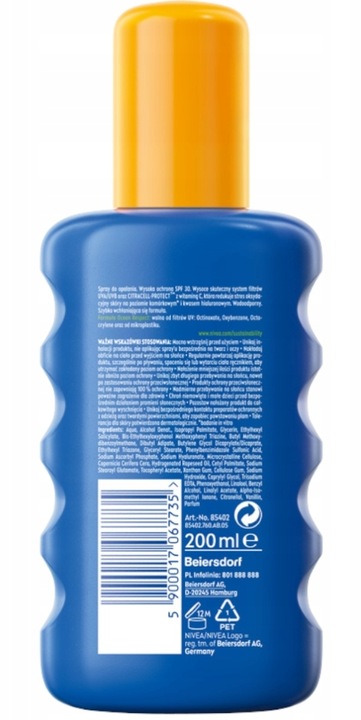 Balsam do opalania Nivea Sun Protect & Moisture 30 SPF 200 ml