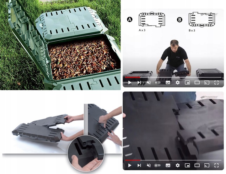 Kompostownik COMPOGREEN - CZARNY IKL380C-S411