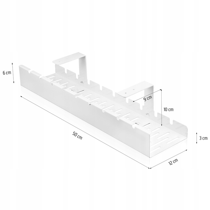 ORGANIZER NA KABLE PRZEWODY POD BLAT BIURKO KOSZYK PÓŁKA PROWADNICA KABLOWA