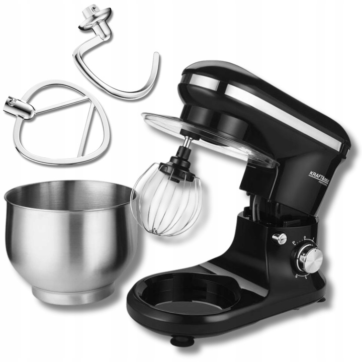 ROBOT PLANETARNY KUCHENNY MIKSER Z MISĄ WIELOFUNKCYJNY MOCNY CZARNY