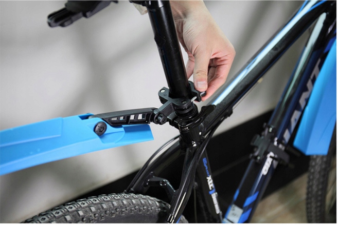 BŁOTNIKI ROWEROWE ZESTAW KOMPLET PRZÓD TYŁ WACHLARZE MTB 26-29 CZARNY 2