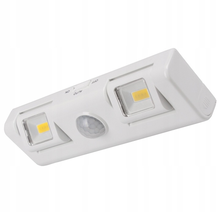 LAMPKA LED PODSZAFKOWA Czujnik Ruchoma BIAŁA Samoprzylepna Światło do Szafy