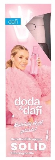 DAFI SOLID Butelka filtrująca wodę z wkładem filtr DODA Baby Pink 0,7