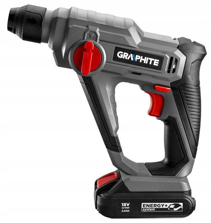 GRAPHITE Młotowiertarka + torba + akumulator + ład