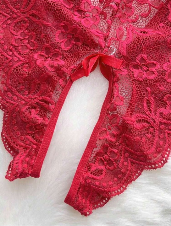 CZERWONE BORDOWE BODY OTWARTY KROK DZIURKĄ SERDUSZKIEM EROTYCZNE 36 38