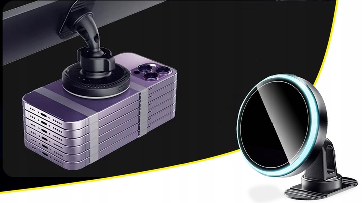 UCHWYT NA TELEFON DO SAMOCHODU ŁADOWARKA INDUKCYJNA SAMOCHODOWA DO MAGSAFE