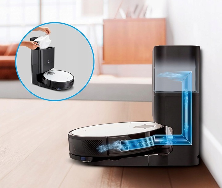 ROBOT SPRZĄTAJĄCY 2W1 LASER SAMOOPRÓŻNIAJĄCY MOPUJĄCY NAJMOCNIEJSZY 8000PA