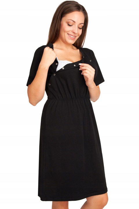 Koszula ciążowa na springi do karmienia do kangurowania ADRIA L/XL