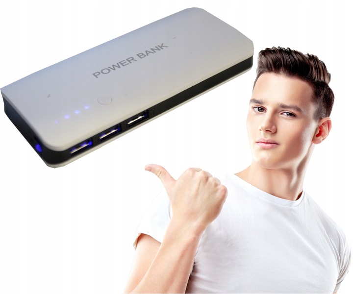 Power bank 50000mAh powerbank Wyświetlacz 3xUSB Latarka KOLORY SOLIDNY