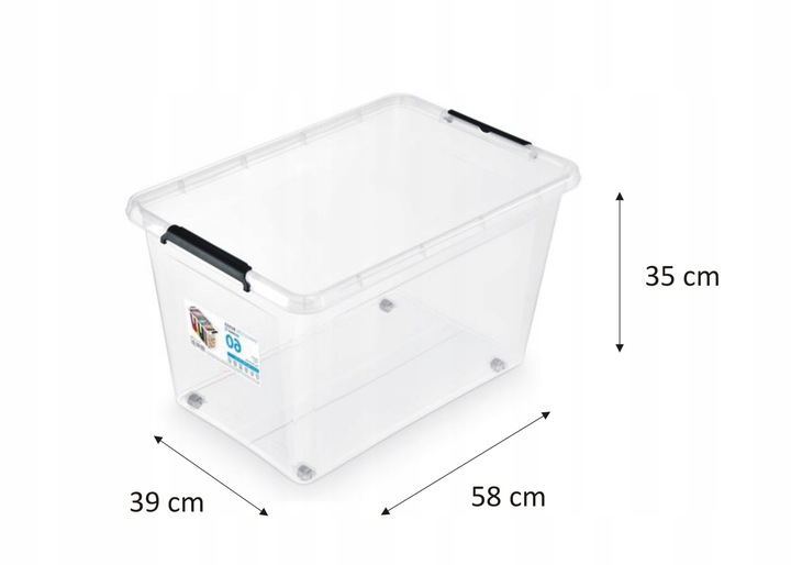 MOXOM - Pudełko Pojemnik Organizer Pokrywa - 60 L