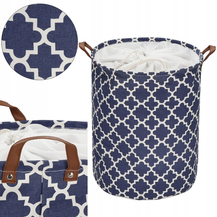 POJEMNIK KOSZ WOREK NA PRANIE UBRANIA ORGANIZER POJEMNY BARYŁKA SKŁADANY XL