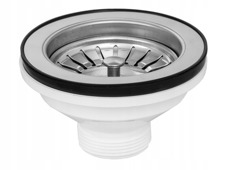 SYFON KOREK okrągły SITKO DO zlewu ZLEWOZMYWAKOWY KOSZYK 90 mm ŚRUBA 4 cm