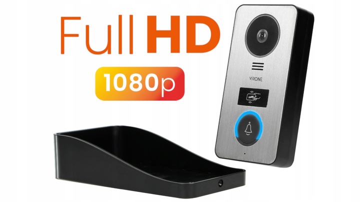 WIDEODOMOFON WiFi Domofon Full HD Czytnik BRELOKI Brama 7" + APLIKACJA