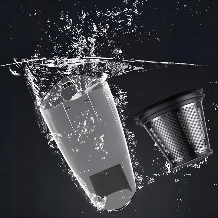 ODKURZACZ RĘCZNY SAMOCHODOWY BEZPRZEWODOWY DO SAMOCHODU PODWÓJNY FILTR