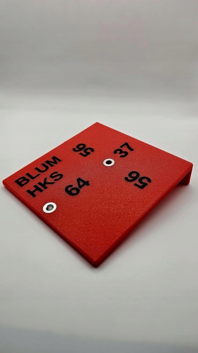 Zestaw Przymiarów do Blum AVENTOS HK-S – wiercenie w korpusie i