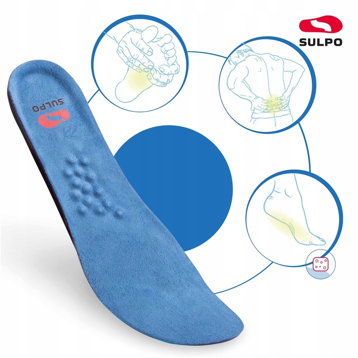 Wkładki żelowe do butów roboczych amortyzujące BHP 42-46 SULPO