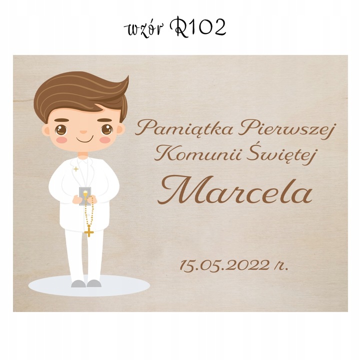 Pamiątka Pierwszej Komunii Świętej Pudełko różaniec