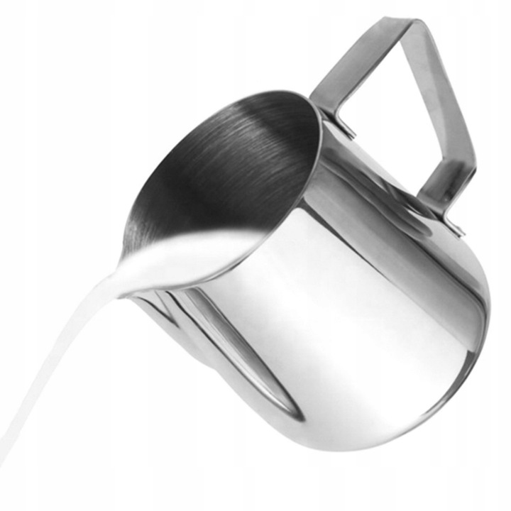 DZBANEK KUBEK DO SPIENIANIA MLEKA NA MLEKO STALOWY NIERDZEWN MLECZNIK