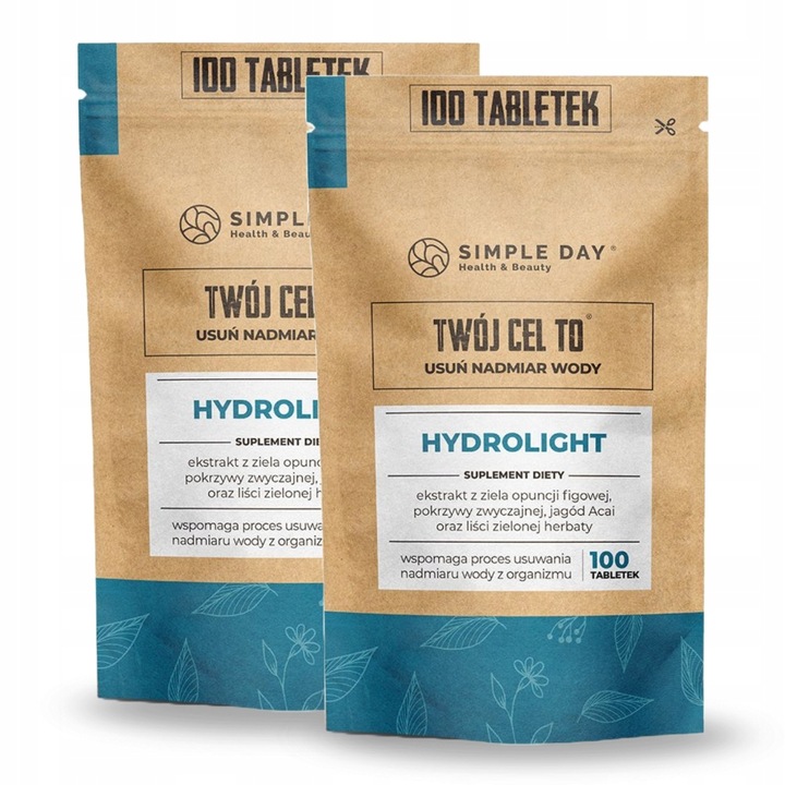 HYDROLIGHT - Pomaga Usuń Nadmiar Wody 100 tabletek na Pozbycie się Wody