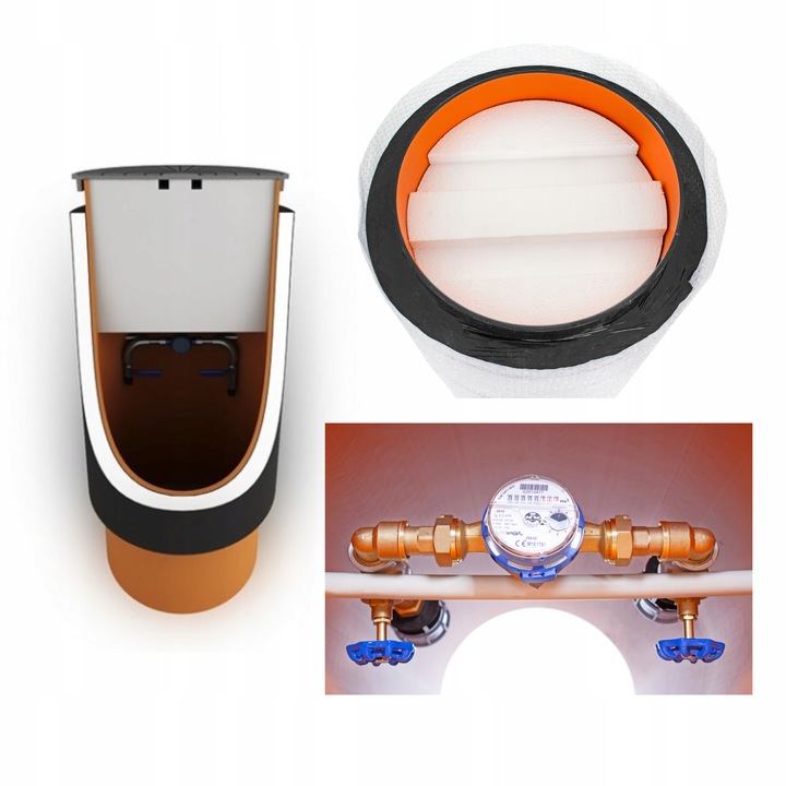 STUDZIENKA wodomierzowa H=1200 DN400 izolowana ATEST ocieplenie +