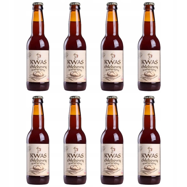 Zestaw 8 x NATURALNY kwas chlebowy tradycyjny 330ml Eko Natura