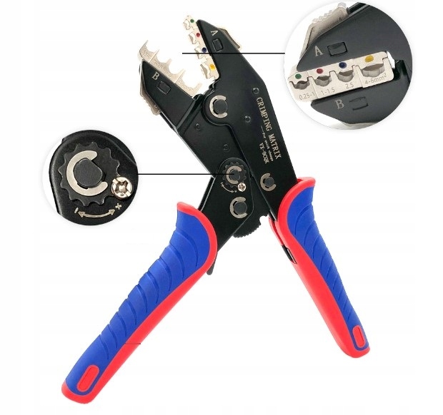 ZACISKARKA PRASKA DO KONEKTORÓW IZOLOWANYCH KABLI
