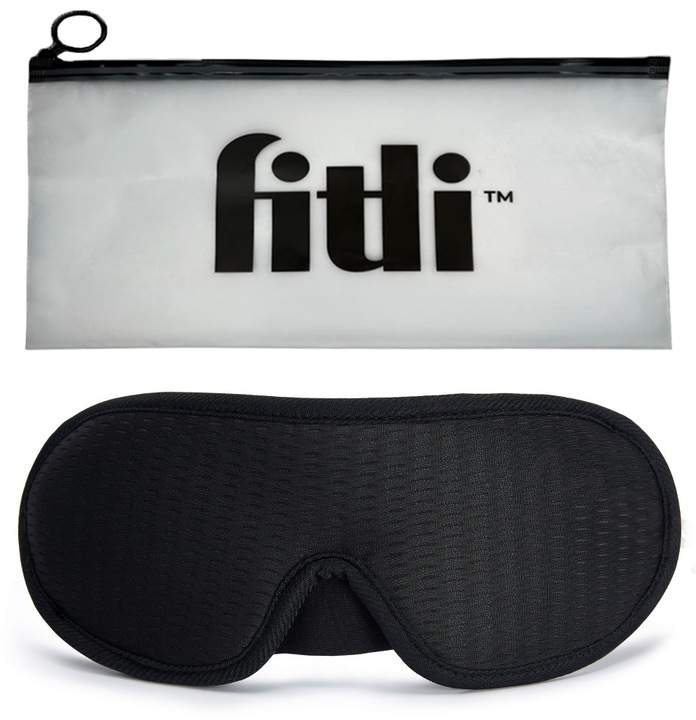 OPASKA NA OCZY DO SPANIA 3D Maska Zaciemniająca Regulowana MEMORY CZARNA