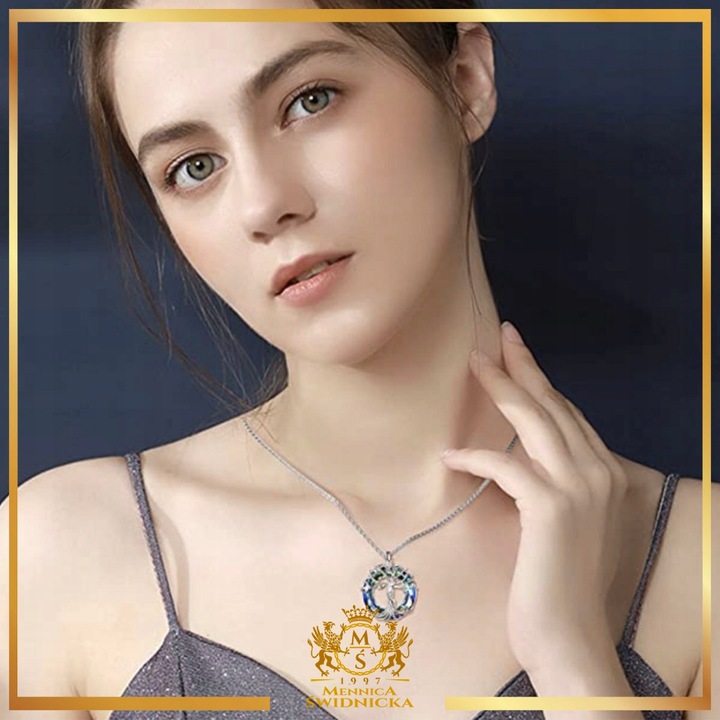 Naszyjnik Srebrny Srebro 925 Łańcuszek z Zawieszką Na Prezent Dla Kobiety