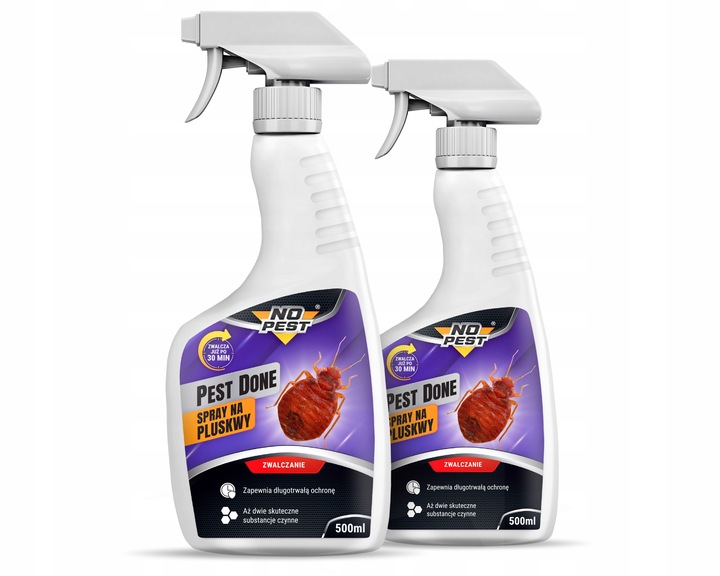 MOCNY ŚRODEK SPRAY PREPARAT NA PLUSKWY PRUSAKI 500ML 2 SZTUKI