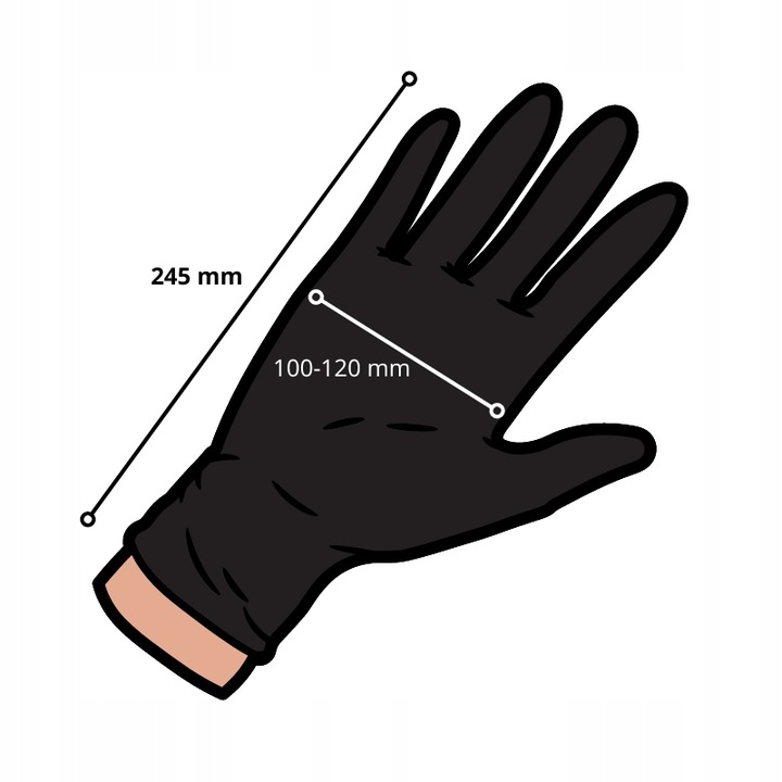 Rękawiczki robocze NITRYLOWE czarne AQL 1.5 GRIPZZLY Black r.L 50 szt.