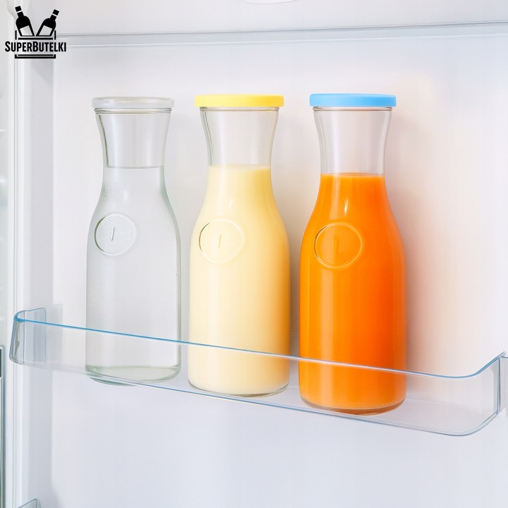 5x SZKLANA KARAFKA 1L DZBANEK NA WODĘ SOKI LEMONIADĘ NAPOJE DO WODY WINA