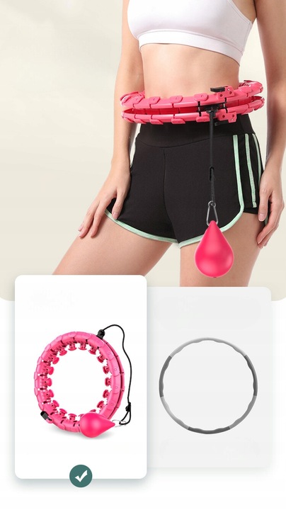 HULA HOP ODCHUDZAJĄCE z Obciążeniem Obciążnikiem Smart z Wypustkami HULAHOP