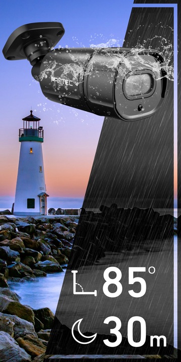 PREMIUM MONITORING DOMU FIRMY PODWÓRKA 6 KAMER 4K 8MPX CZARNE 24/7